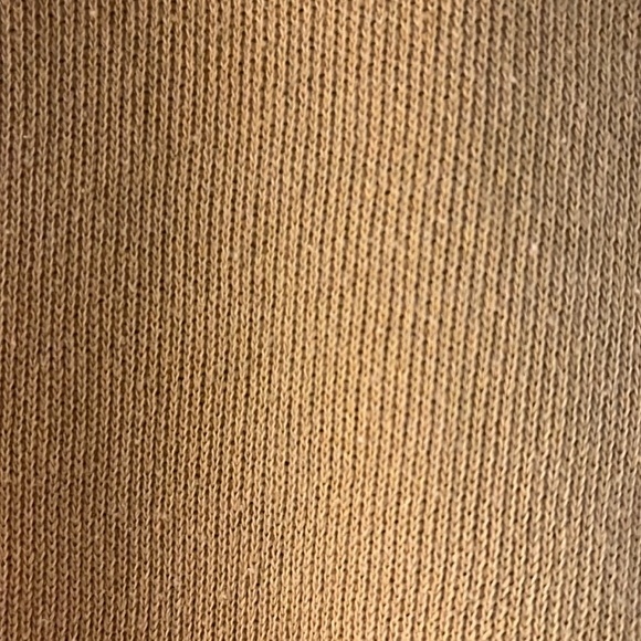 Free People mustard colored hooded sweatshirt with cloth bottom oversized - Picture 10 of 13